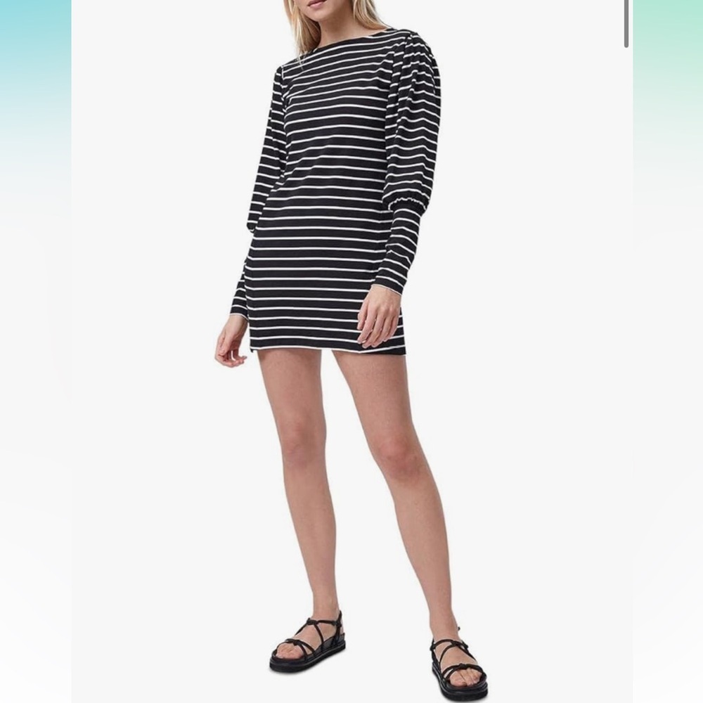 French Connection Women's Sally Breton Stripe Jersey Dress Size Small
